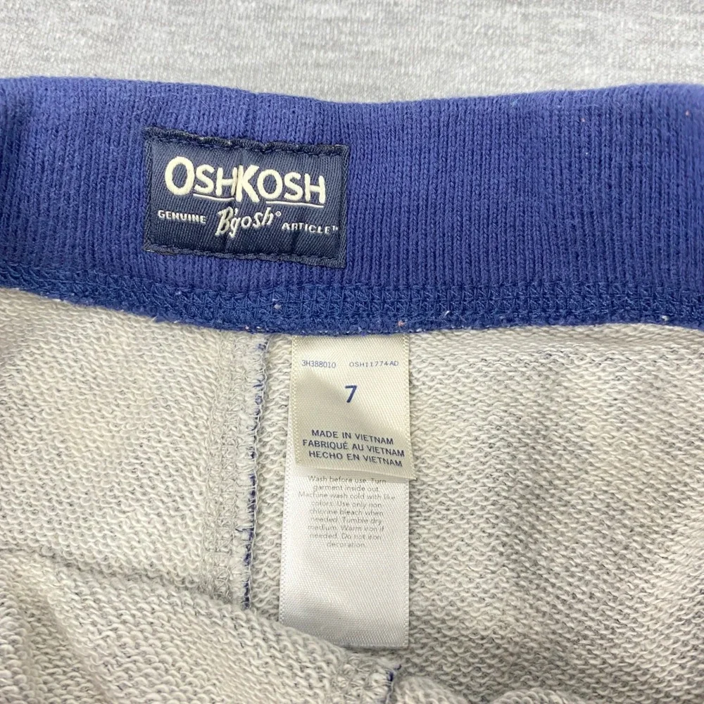 OshKosh B'gosh Kids Boys Girls American Flag Print Sweat Shorts‎ Size 7